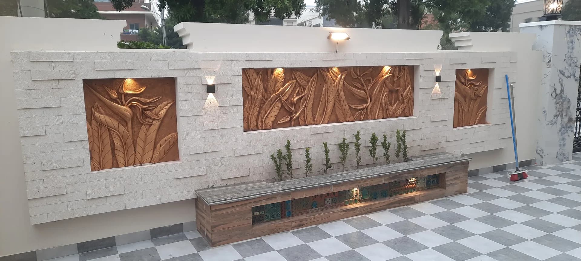 36 Jehlum — outdoor decorative wall, DC Colony Gujranwala