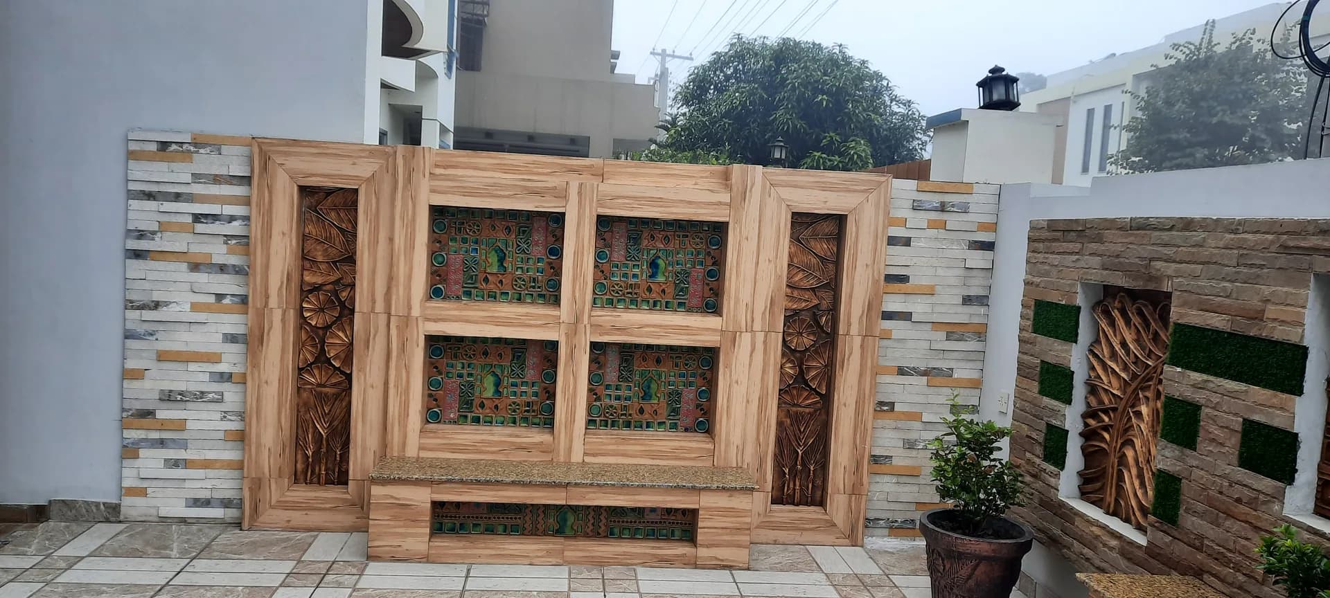 82 Jehlum — outdoor feature panel, DC Colony Gujranwala